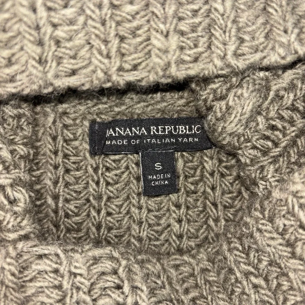 Banana Republic Sweater Womens Small Turtleneck Italian Yarn Merino Wool Alpaca